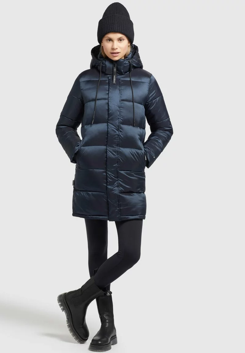 Khujo WORD SATIN - Wintermantel - Dunkelblau 4 Khujo WORD SATIN - Wintermantel - Dunkelblau – Bild 2