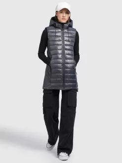 Khujo Weste BECCA SHINY In Grau -WinterSchick Verkäufe khujo weste becca shiny in grau 5