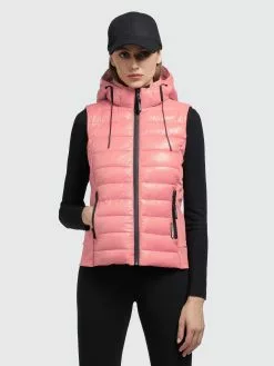 Khujo Weste FABIA SHINY In Pink -WinterSchick Verkäufe khujo weste fabia shiny in pink 3