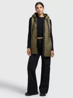 Khujo Weste MALIN In Olivgrün -WinterSchick Verkäufe khujo weste malin in olivgrun 5