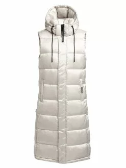 Khujo Weste TOURIN SATIN In Perlweiß